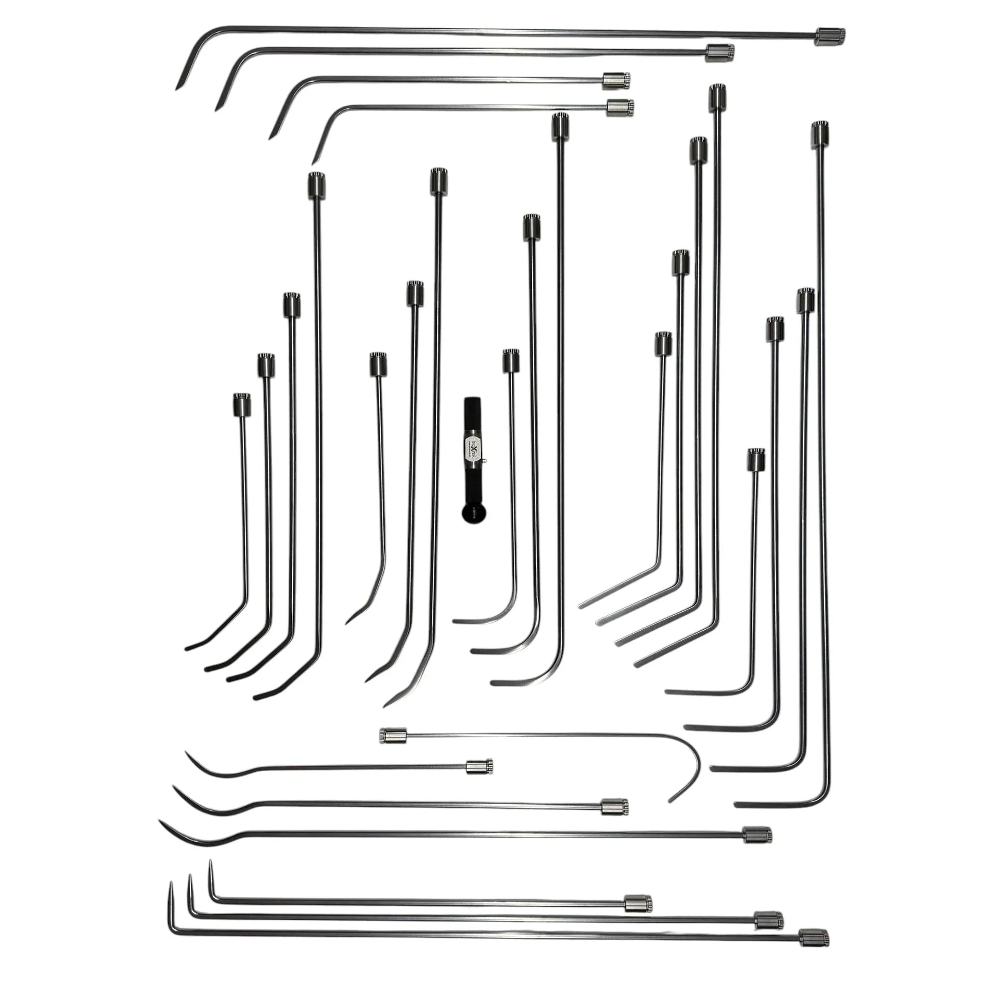 29 Pcs 360° Rotatable Paintless Dent Repair (PDR) Tools - Rust-Resistant Steel Dent Removal Rods - Tiran Edition InoxPDR